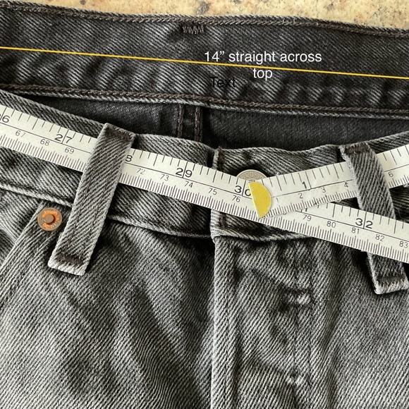 Levi’s 501 Spliced Premium Denim Jeans Black w/ Grey Size 28W 30L - Picture 16 of 16